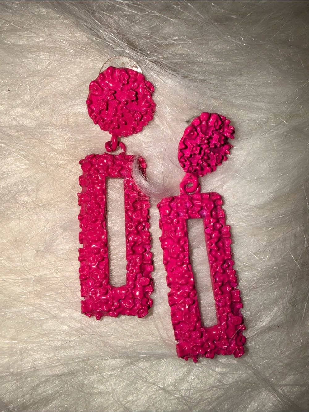 Hot pink earrings